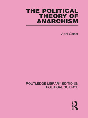 cover image of The Political Theory of Anarchism